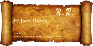Mojses Rózsa névjegykártya