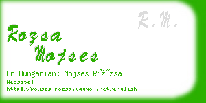 rozsa mojses business card
